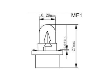 Glühlampe MF1, 2, 3, 4, Birne für Armatur-Kontrollleuchte Autolampe, Armaturlampe, Autozubehör, Fahrzeugbeleuchtung