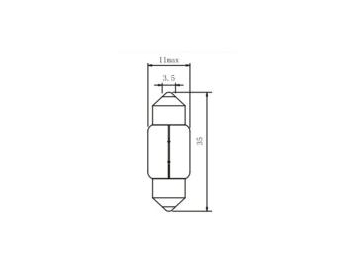 Soffittenlampe T11 C5W, Glühbirne, Soffitte KFZ Leuchtmittel, Autoteile, Autobeleuchtung, Fahrzeugbeleuchtung