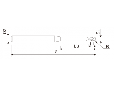 EMC12 X5070 Mikrofräser/ Hartmetallfräser, 2 Schneiden