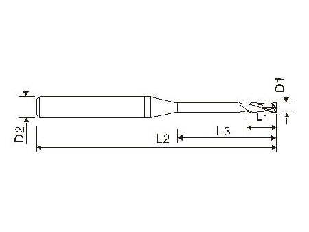 EMC11 X5070 Mikrofräser/ Hartmetallfräser, 2 Schneiden