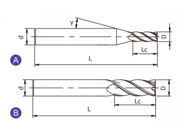 UC-S4  Hartmetall Schaftfräser, 4 Schneiden