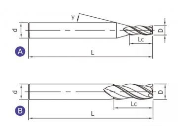 G-S3  Graphitfräser/ Hartmetall Schaftfräser für Graphit, 3 Schneiden