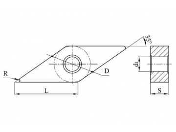 Schneidplatten/ Drehwendeschneidplatten für Stahl, negativ