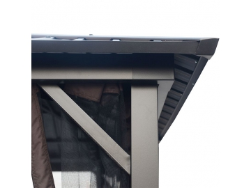 10'x10' Hardtop Pavillon aus verzinktem Stahl, mit Moskitonetz