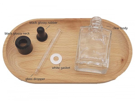 Pipettenflaschen aus Glas/ Glasflaschen mit Pipettendeckel, rechteckig, SP-602