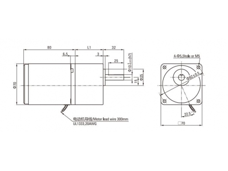 70mm 15W  Asynchronmotor/ Induktionsmotor