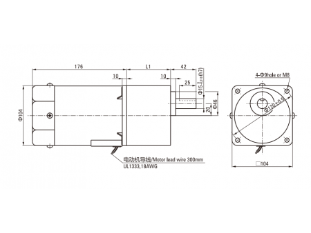 104mm 120W  Asynchronmotor/ Induktionsmotor