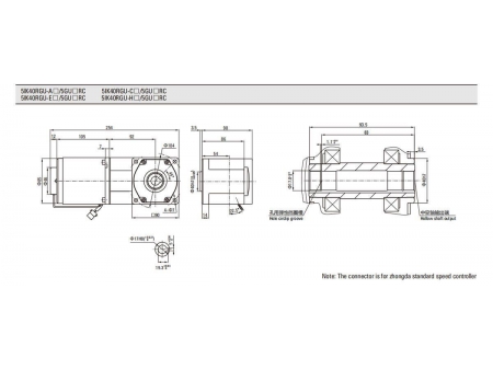 90mm 40W  Motor mit Drehzahlregler