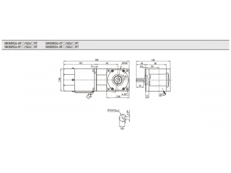 90mm 90W  Motor mit Drehzahlregler