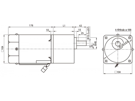 104mm 120W  Motor mit Drehzahlregler