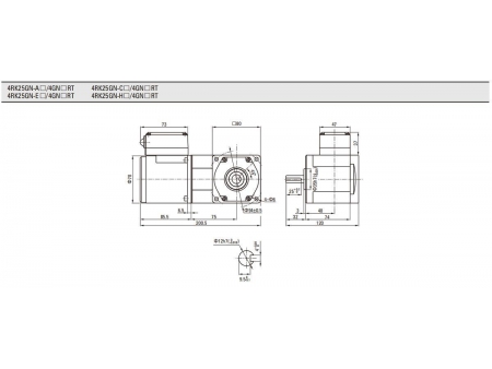 80mm 25W  Reversibler Motor