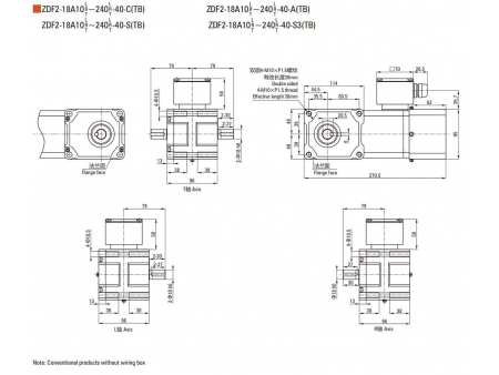 40W   F2/F3 Hypoidgetriebemotor