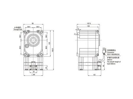 60mm 60W  DC Getriebemotor, rechtwinklig (bürstenlos)