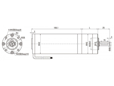 42mm 25W  DC Planetengetriebemotor