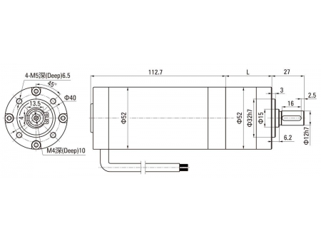 52mm 40W  DC Planetengetriebemotor