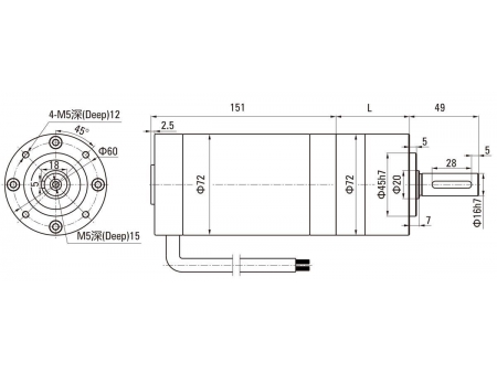 72mm 120W  DC Planetengetriebemotor