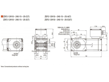 15W/25W  F2/F3 Hypoidgetriebemotor