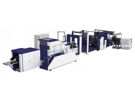 Blockbodenbeutelmaschine Maschine zur Herstellung von Papierbeuteln mit Sichtfenster