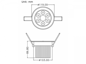 7x3w Verstellbare LED-Deckenleuchte