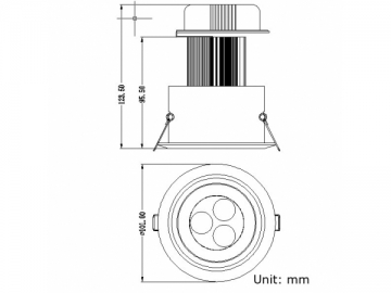 3x3W LED-Deckenleuchte