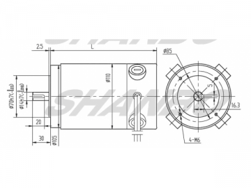 110mm Gleichstrommotor mit Permanentmagnet