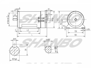 160mm Gleichstrommotor mit Permanentmagnet