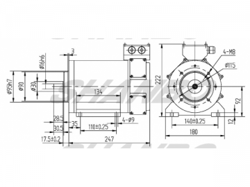 Gleichstrom-Elektromotor für Züge