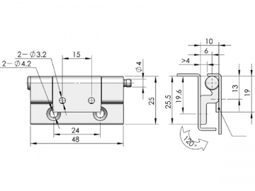 CL232 verborgenes Scharnier