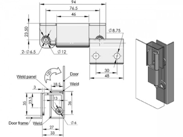 CL244 verborgenes Scharnier