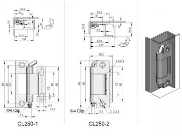 CL250 verborgenes Scharnier