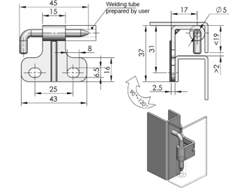 CL280 verborgenes Scharnier