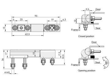 CL235 Scharnier mit der sichtbaren Achse