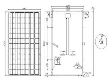 36V 175W/180W/185W schwarzes monokristallines Solarmodul