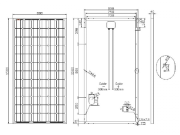 36V 175W/180W/185W schwarzes monokristallines Solarmodul