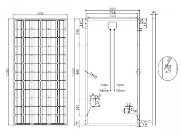 36V 190W/195W/200W schwarzes monokristallines Photovoltaikmodul