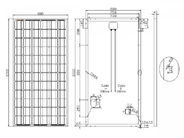 36V 190W/195W/200W /205W/210W weißes monokristallines Solarmodul