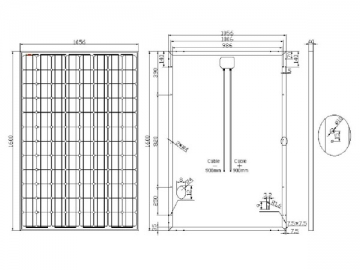 48V 250W/255W/260W/265W/270W schwarzes monokristallines Solarmodul