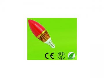 3W rote LED-Kerzenlampe