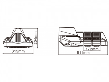 50W integrierte LED-Straßenleuchte