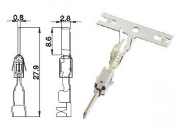 Männlicher Crimp-Kabelschuh