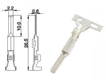 Männlicher Crimp-Kabelschuh