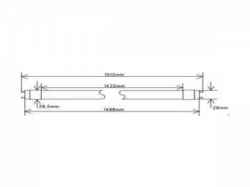 22W LED-Leuchtstoffröhre T8