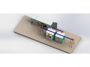 Kleines Layout der Linie für Pulverbeschichtung
