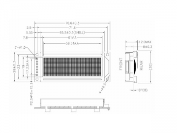 LCD-Anzeigemodul, 122x32, COB