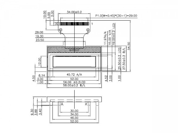 LCD-Modul, 122X32, COG