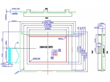 LCD-Modul, 240x160, COG