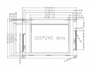 LCD-Grafikdisplay, 320x240, COG