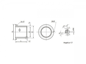 ISO3547(DIN1494) Eingewickelte Bronze-Flanschbuchse