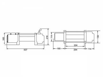 S6000 6000lb Winde für Geländewagen