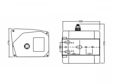 2000lb Winde für Boot (P2000-2B)